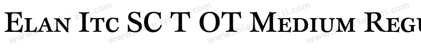 Elan Itc SC T OT Medium Regular字体转换